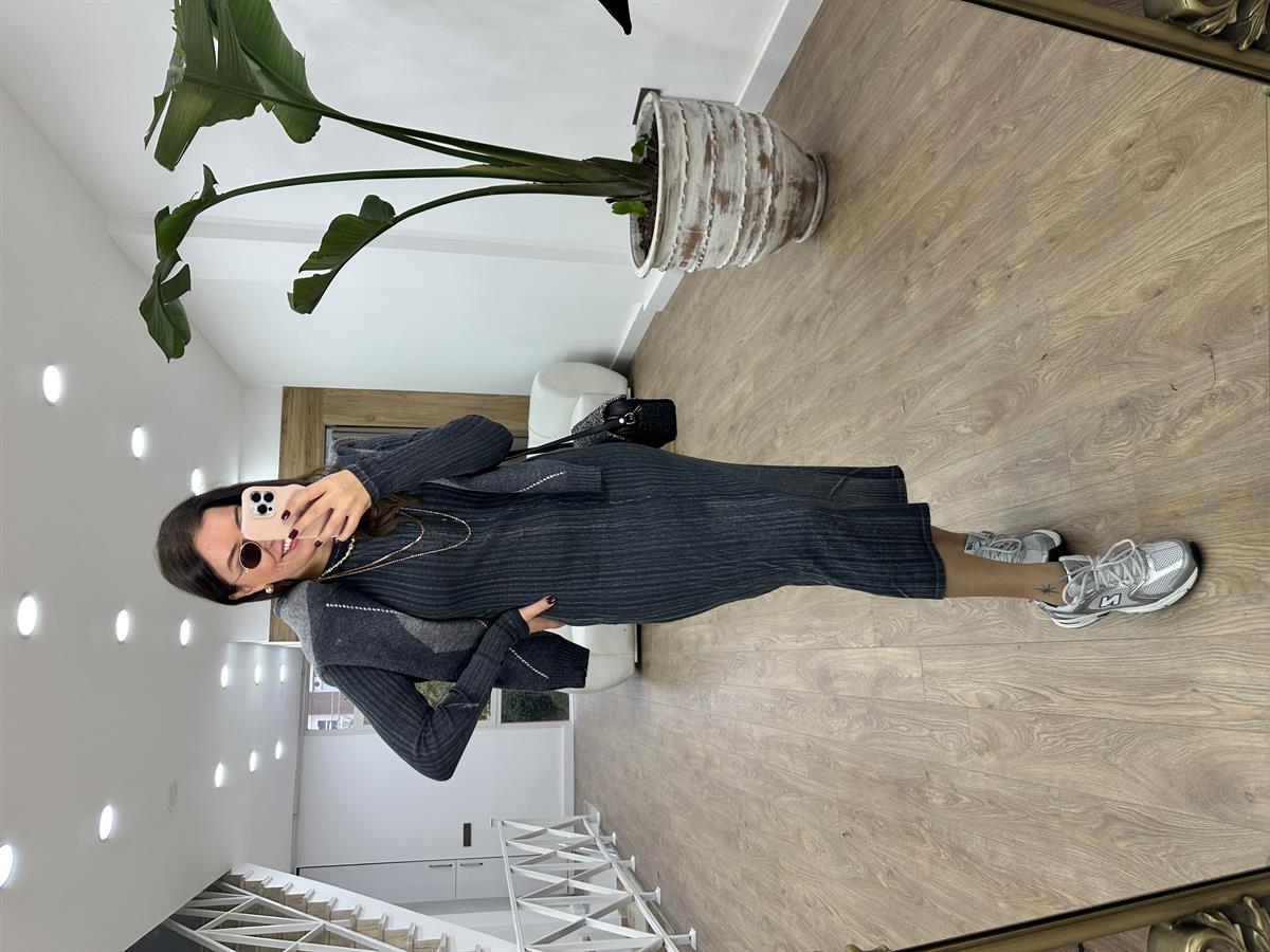 Asit Yıkama Full Likralı Elbise