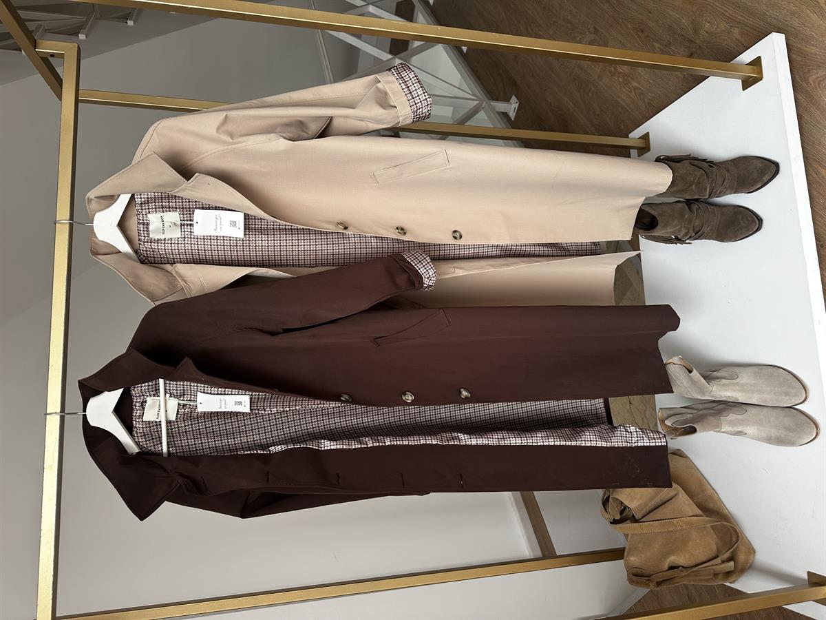 Astarlı Trençkot - Kahverengi