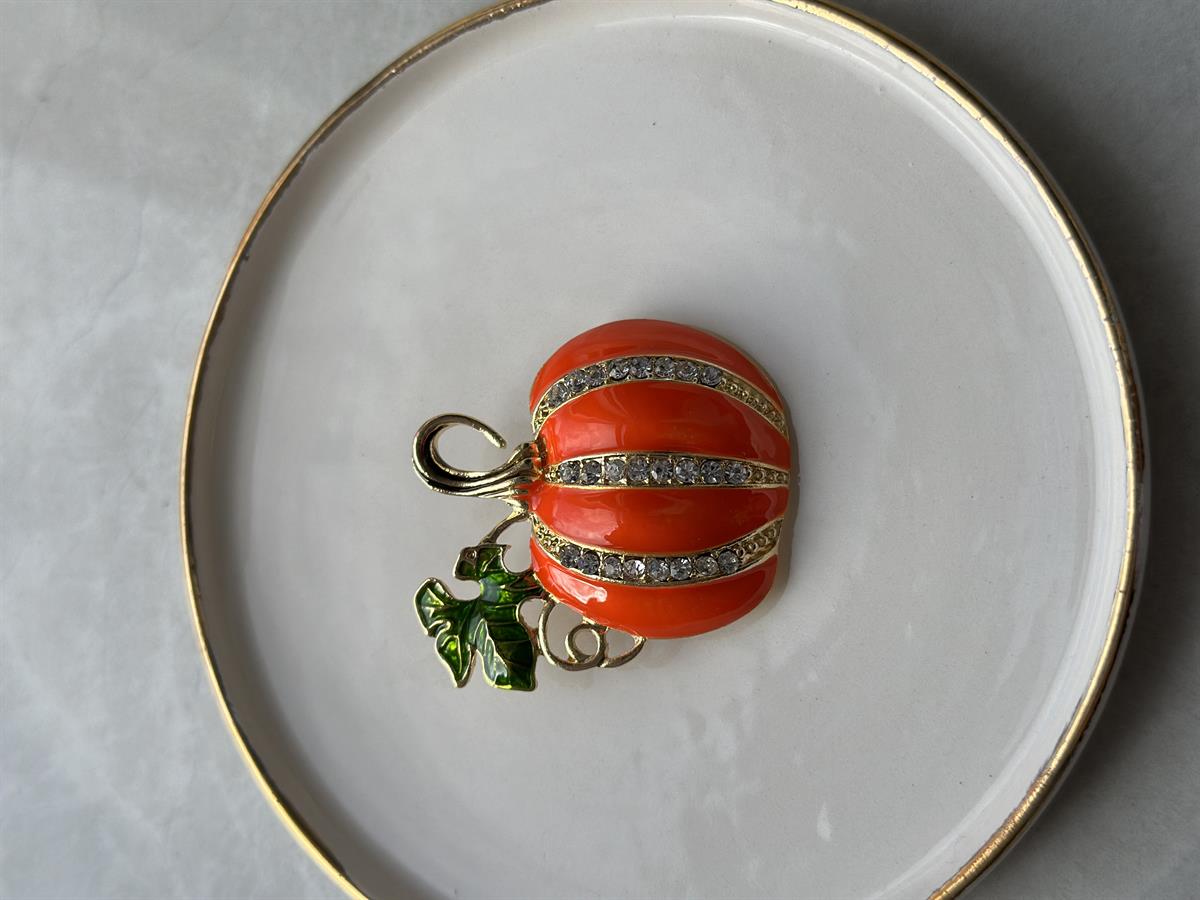 Bal Kabağı Tasarım Broş