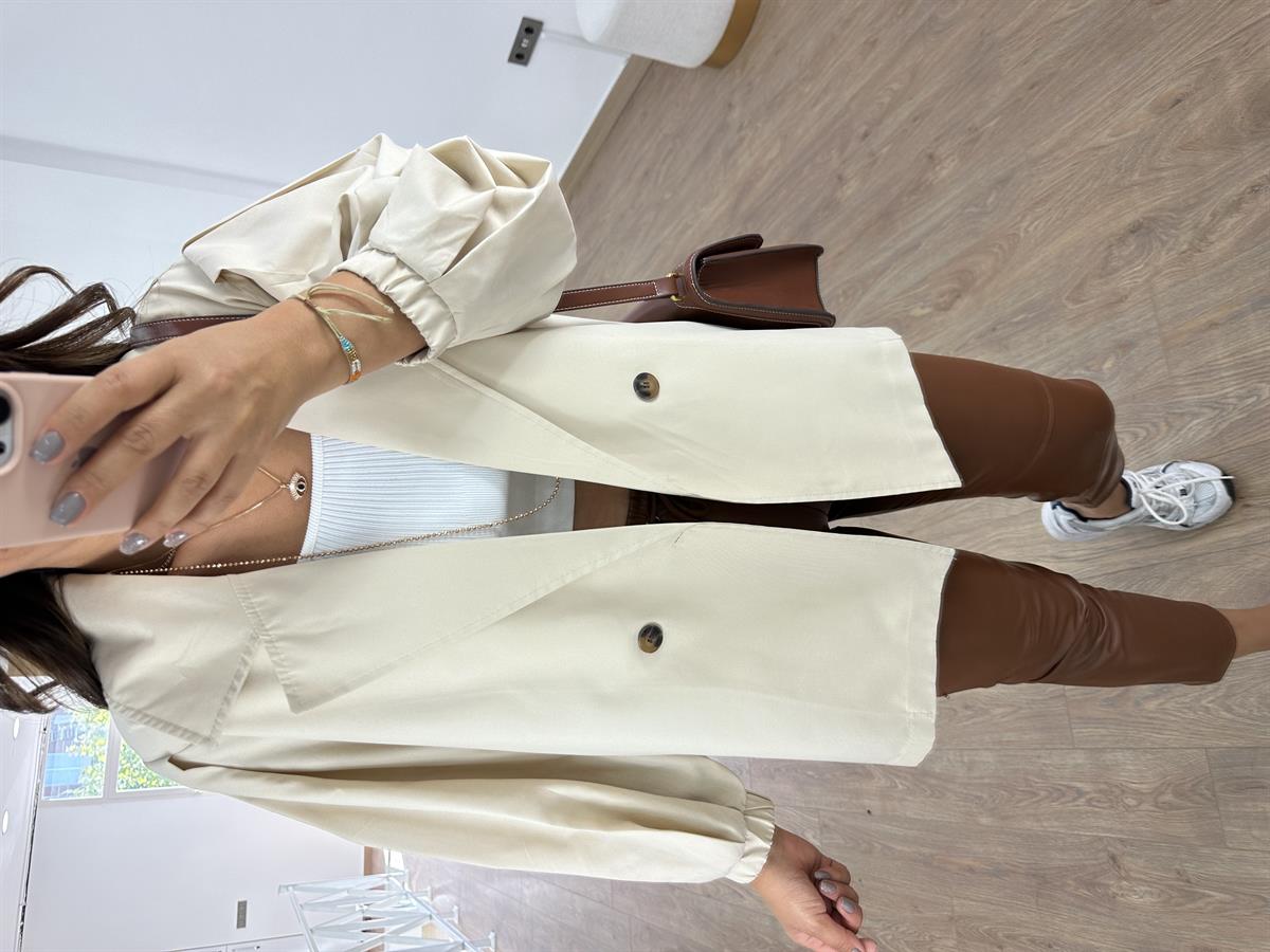 Balon Kol Salaş Trençkot-Taş