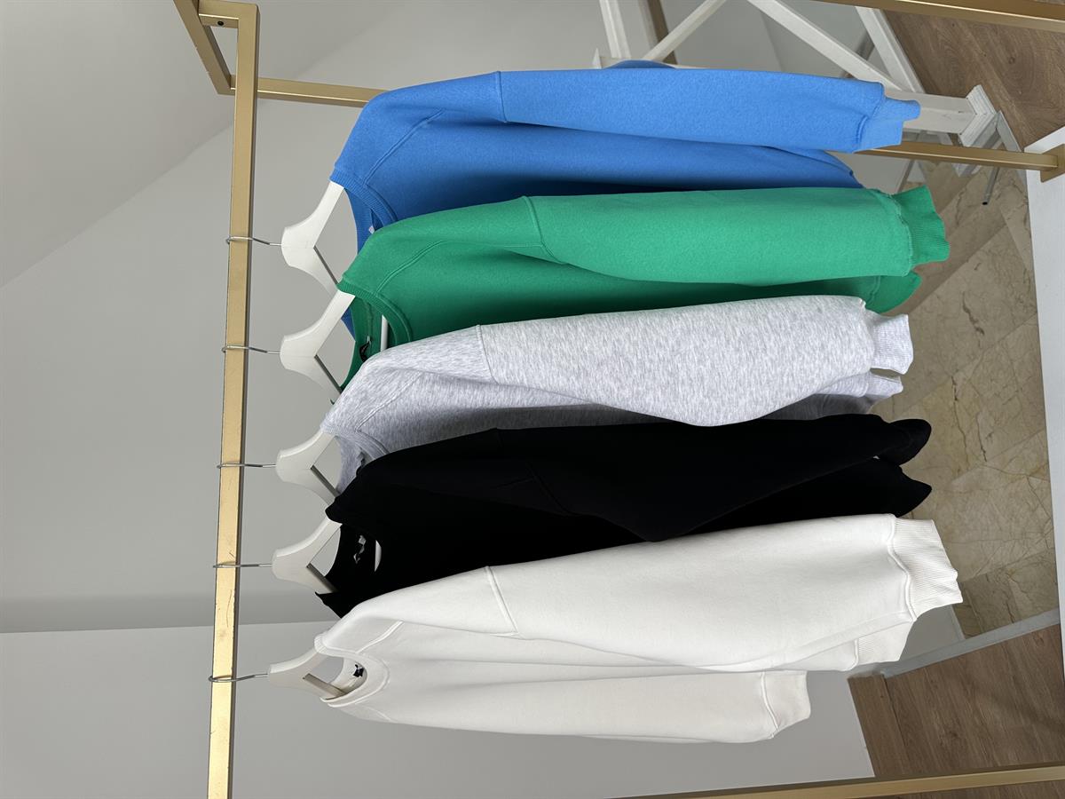 Basic Salaş Sweatshirt-Gri