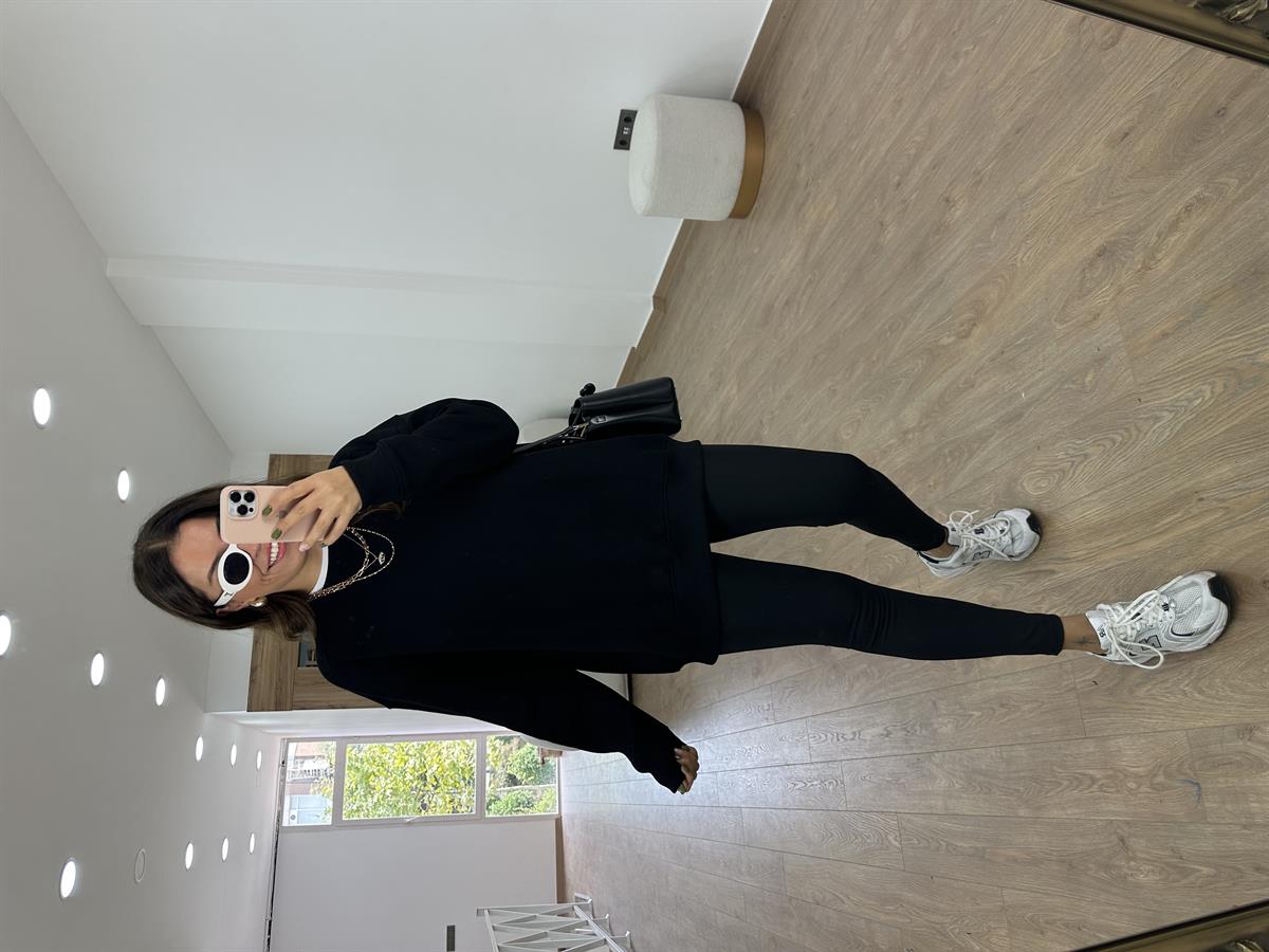 Basic Salaş Sweatshirt-Siyah