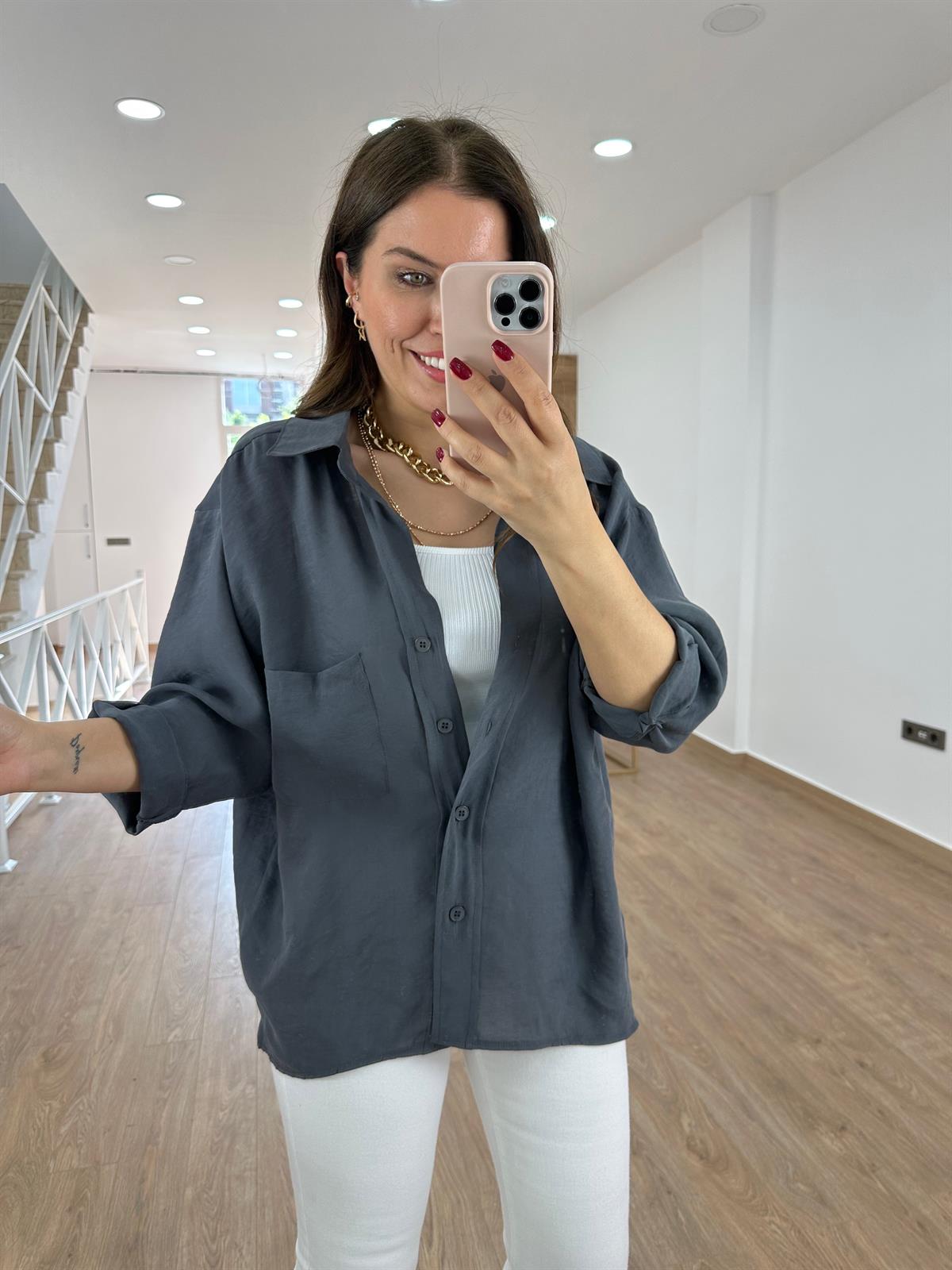 Basic Salaş Tnsel Gömlek-Antrasit