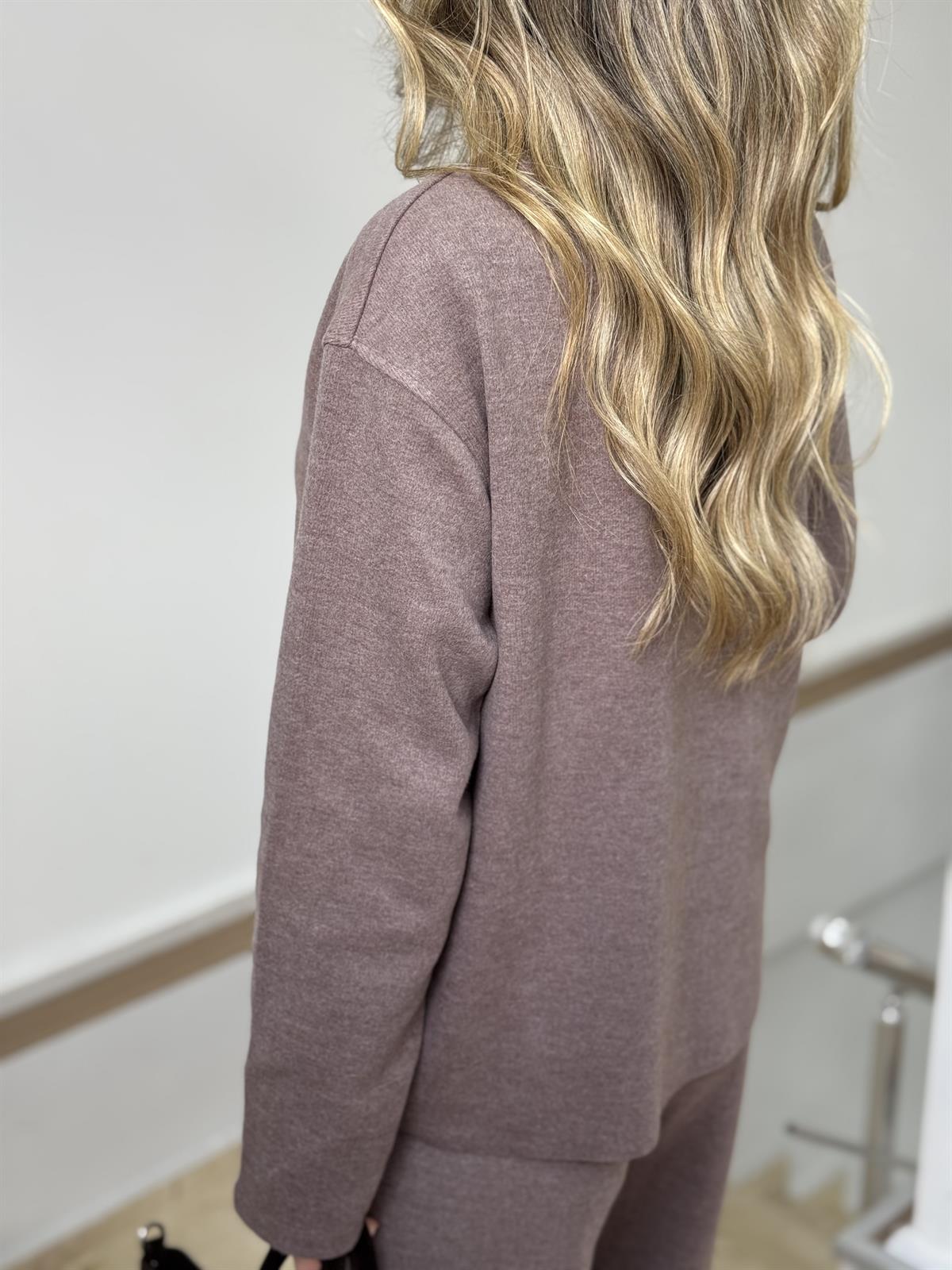 Basic Triko Alt Üst Takım - Vizon 