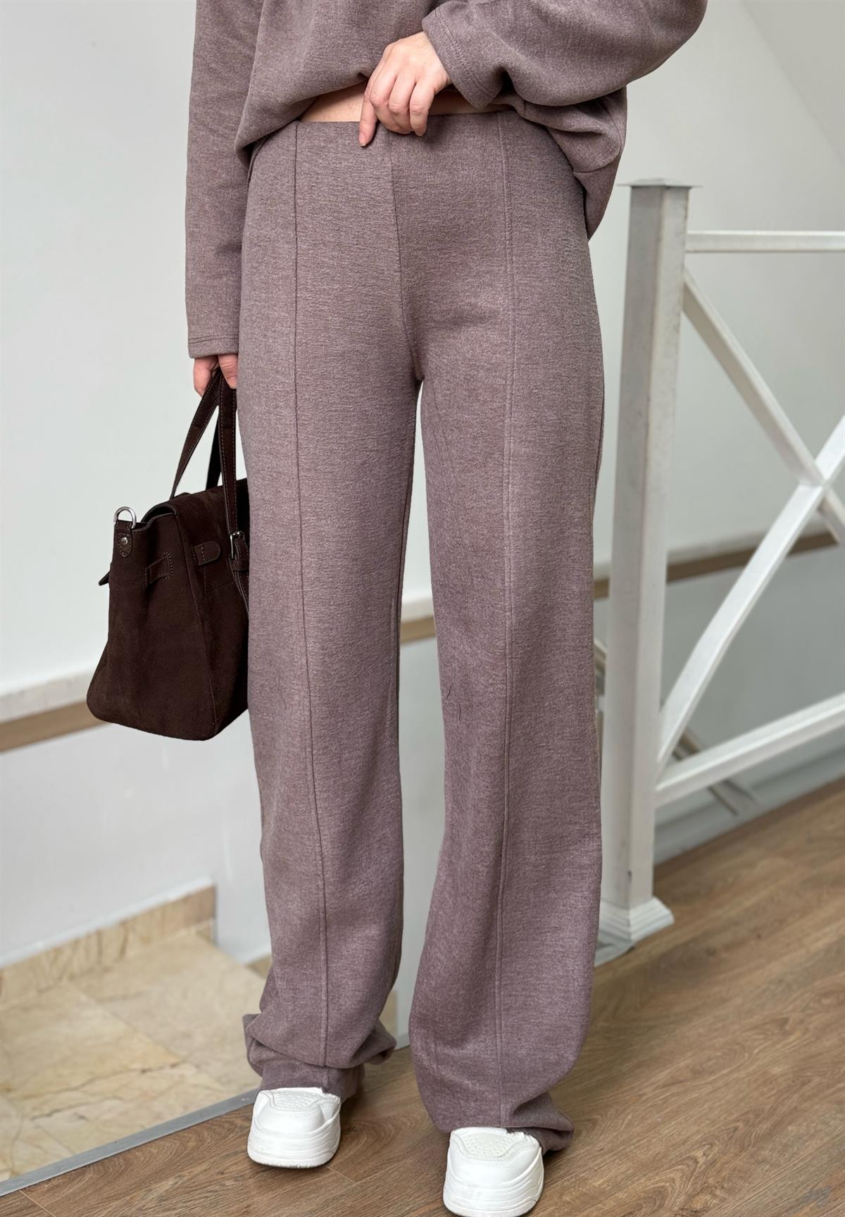 Basic Triko Alt Üst Takım - Vizon 