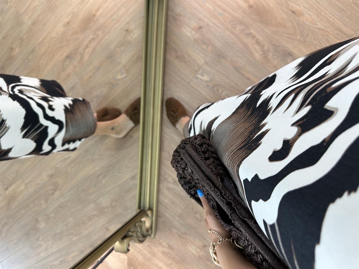 Batik Desen Cepli Viskon Elbise