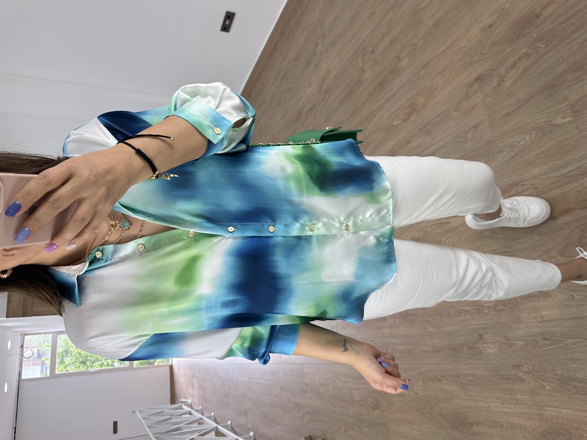 Batik Desenli Oversize Gömlek