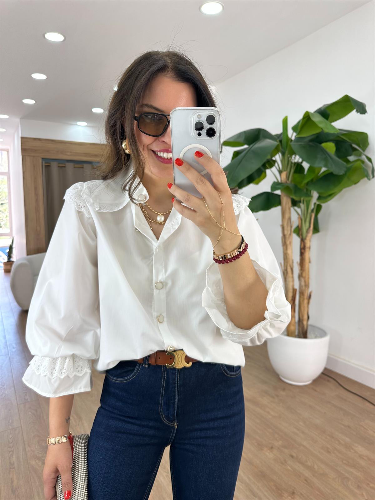 Bebe Yaka Fisto Detaylı Salaş Gömlek 