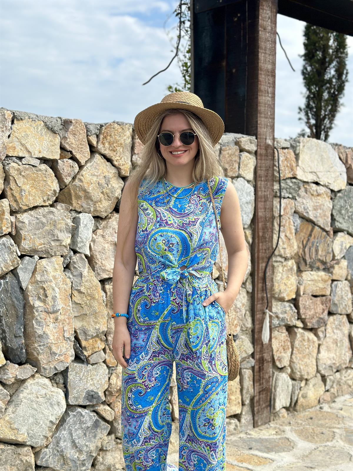 Beli Bağlamalı Viskon Takım