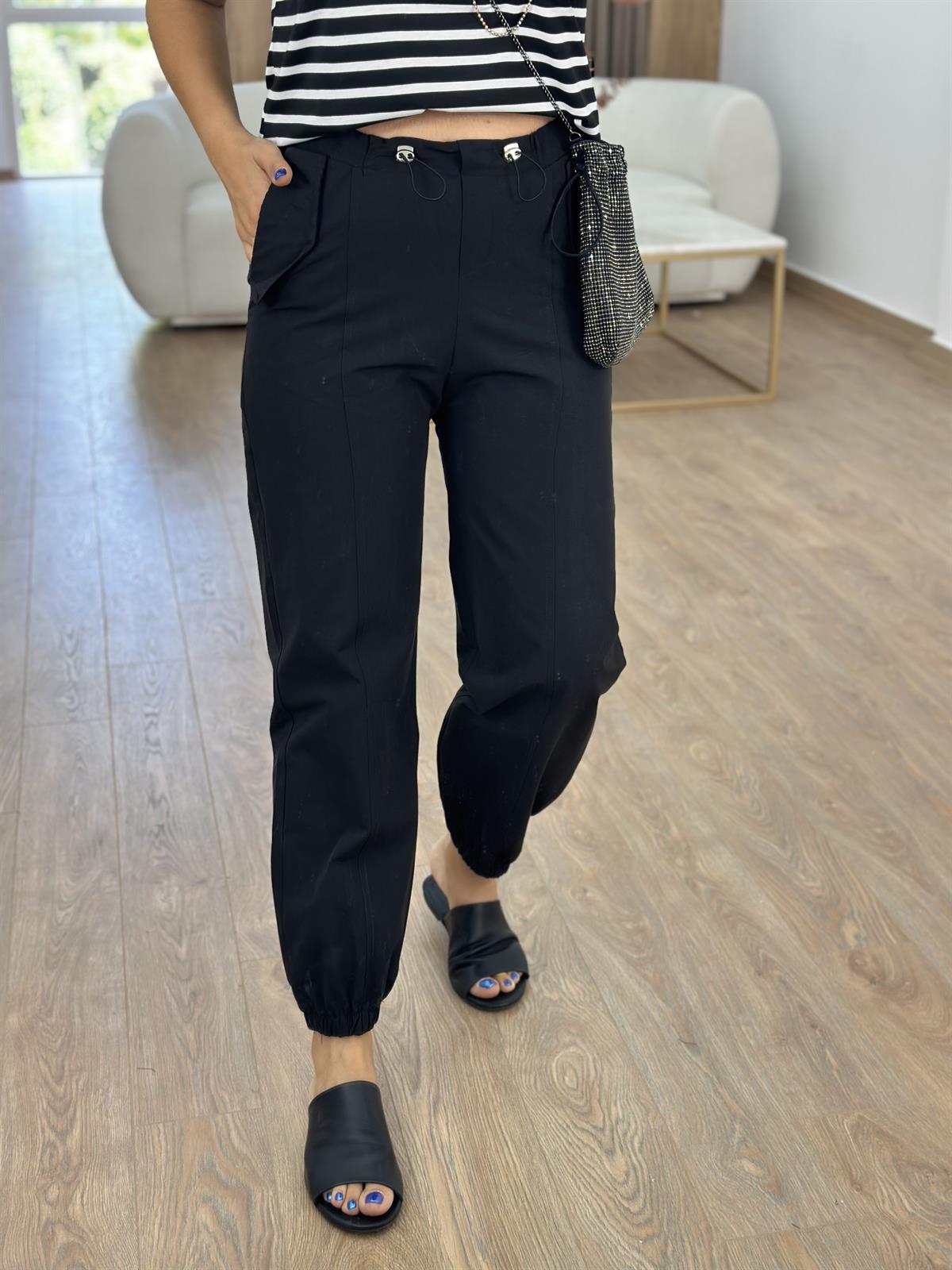 Beli Lastikli Cep Detaylı Pantolon