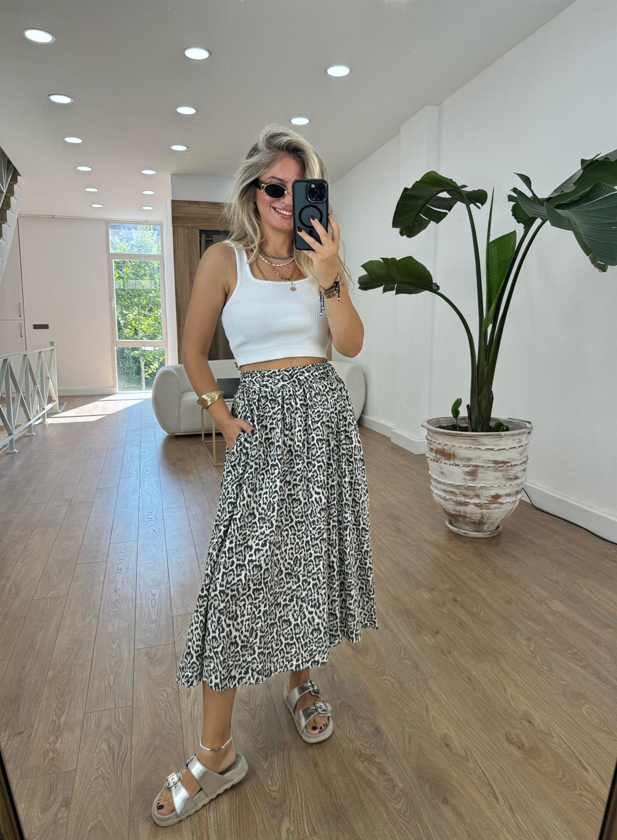 Beli Lastikli Cepli Leopar Etek