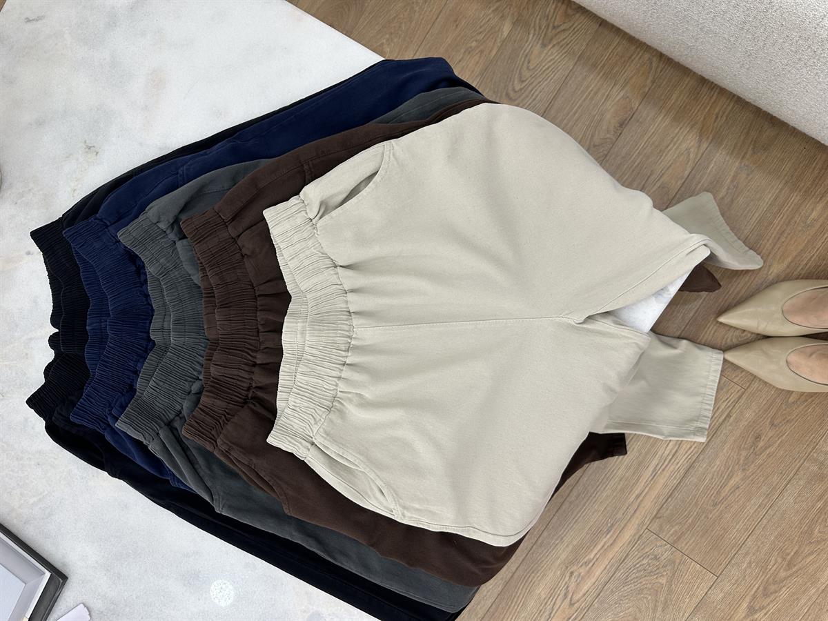 Beli Lastikli Gabardin Havuç Pantolon - Antrasit