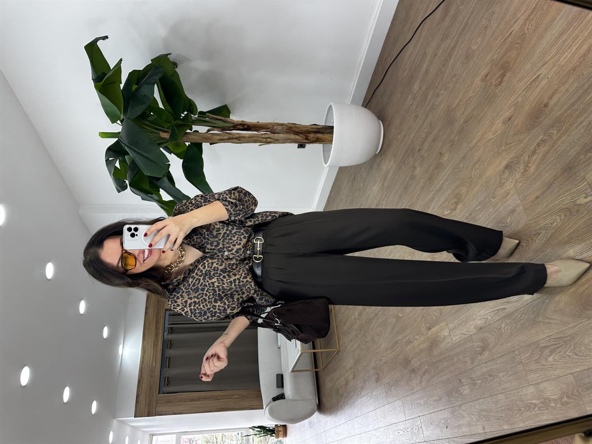 Beli Lastikli Pileli Palazzo Pantolon 