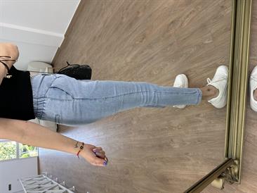 Beli Lastikli Power Likra Tasarım Jean-Mavi