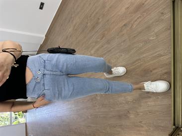 Beli Lastikli Power Likra Tasarım Jean-Mavi