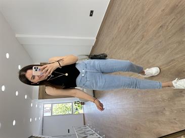 Beli Lastikli Power Likra Tasarım Jean-Mavi