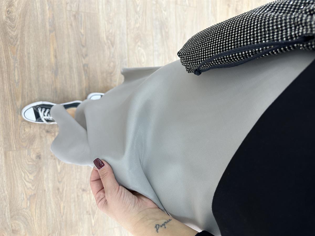 Beli Lastikli Saten Etek-Bej