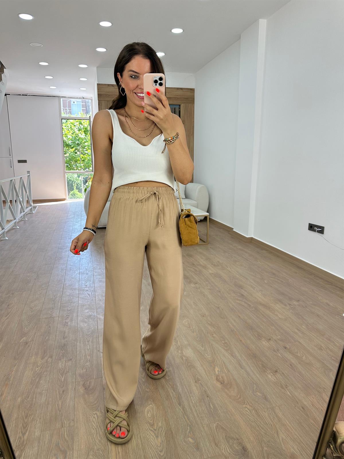 Beli Lastikli Tnsel Palazzo Camel