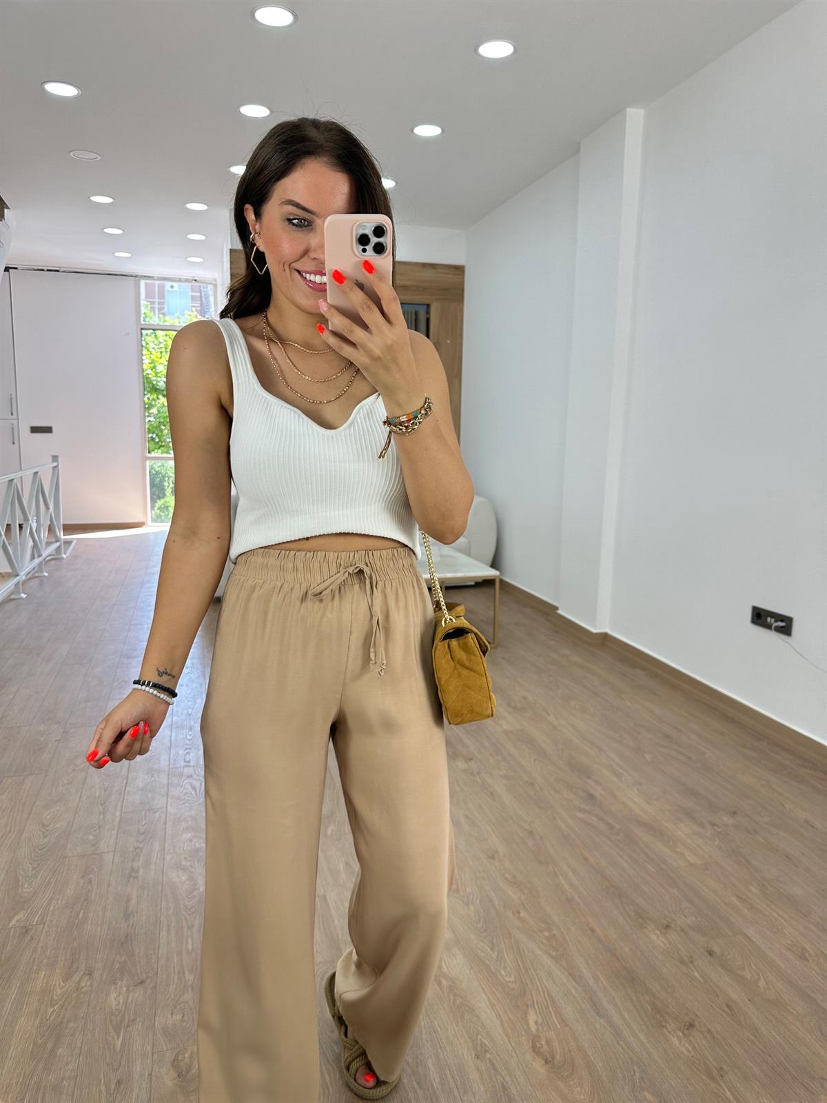 Beli Lastikli Tnsel Palazzo Camel