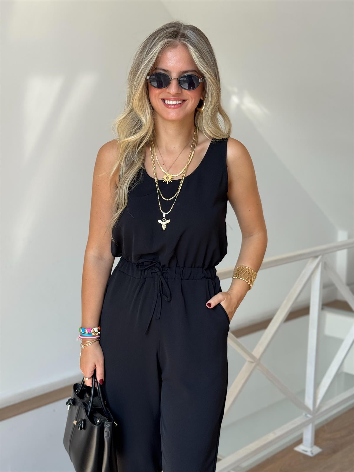 Beli Lastikli Tiril Tulum - Siyah