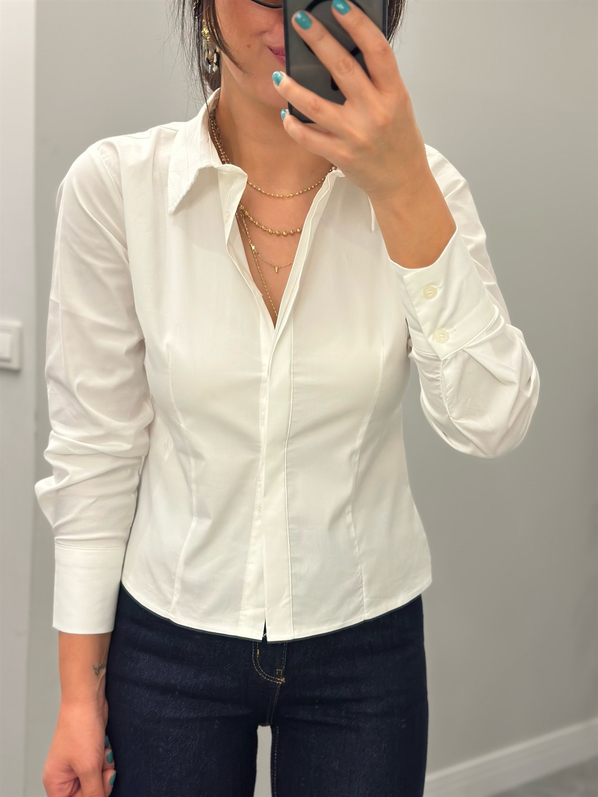 Beyaz Basic Poplin Gömlek