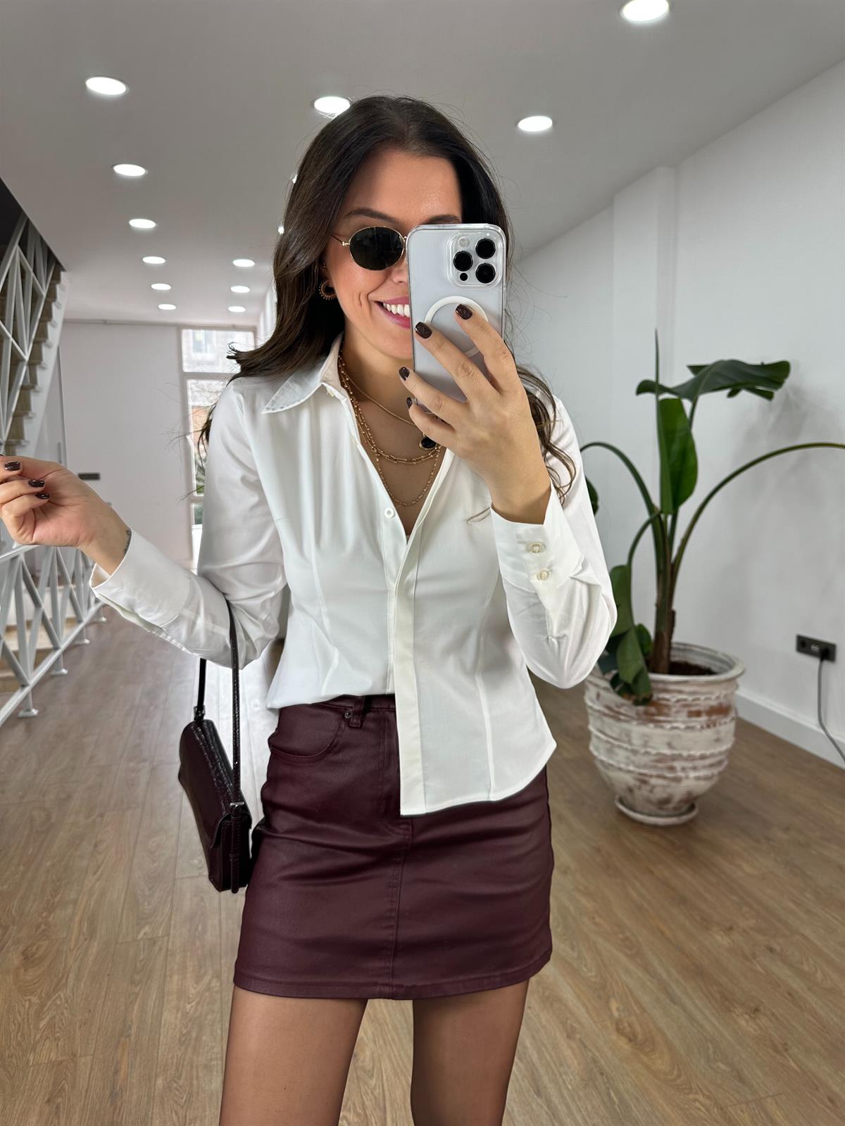 Beyaz Basic Poplin Gömlek