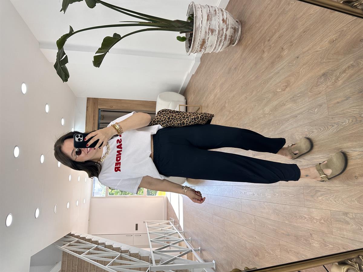 Bileği Çıtçıtlı Scuba pantolon-Lacivert