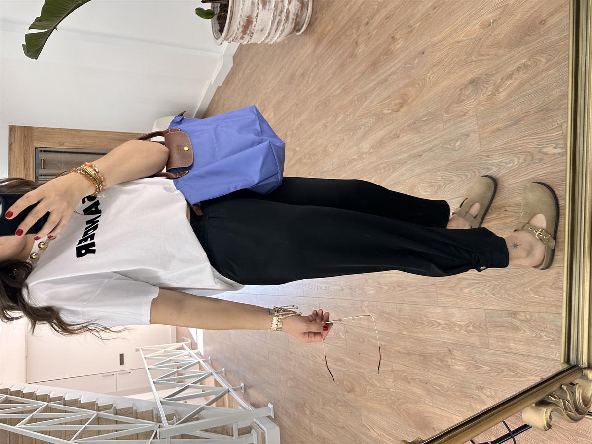 Bileği Çıtçıtlı Scuba Pantolon-Siyah