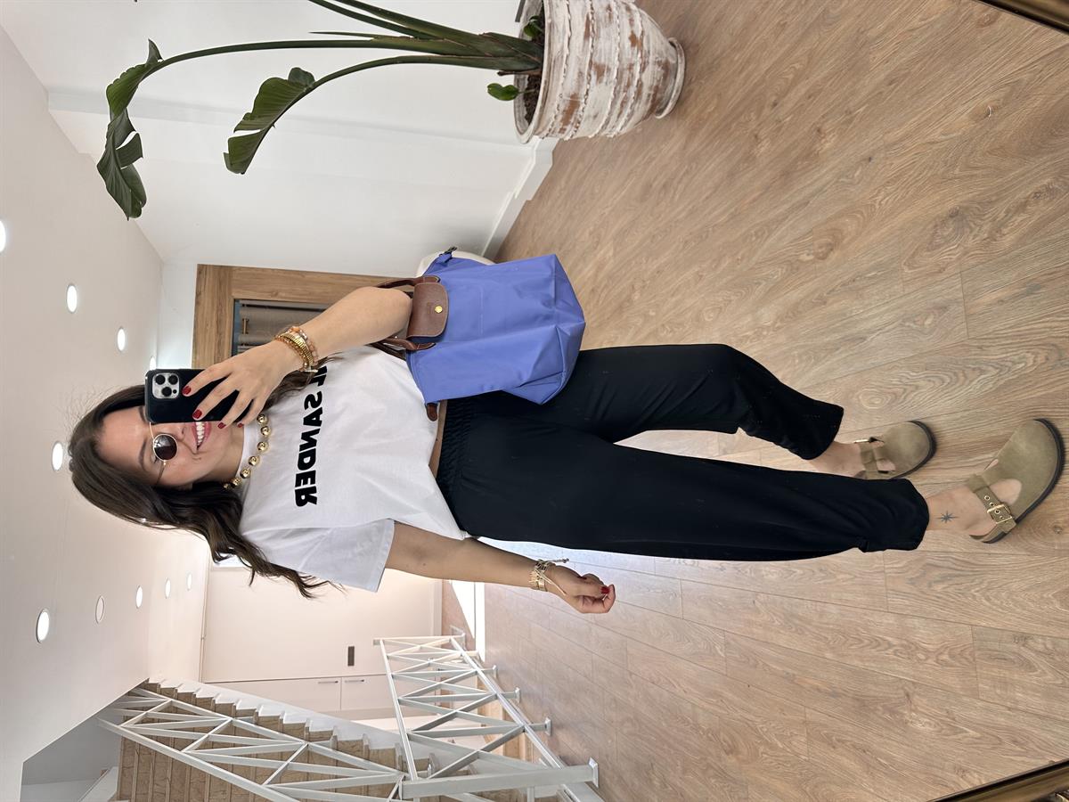 Bileği Çıtçıtlı Scuba Pantolon-Siyah