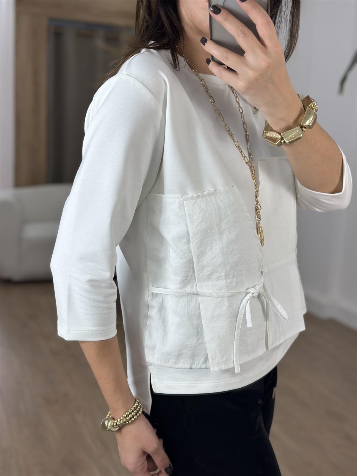 Bisiklet Yaka Garnili Sweatshirt - Ekru