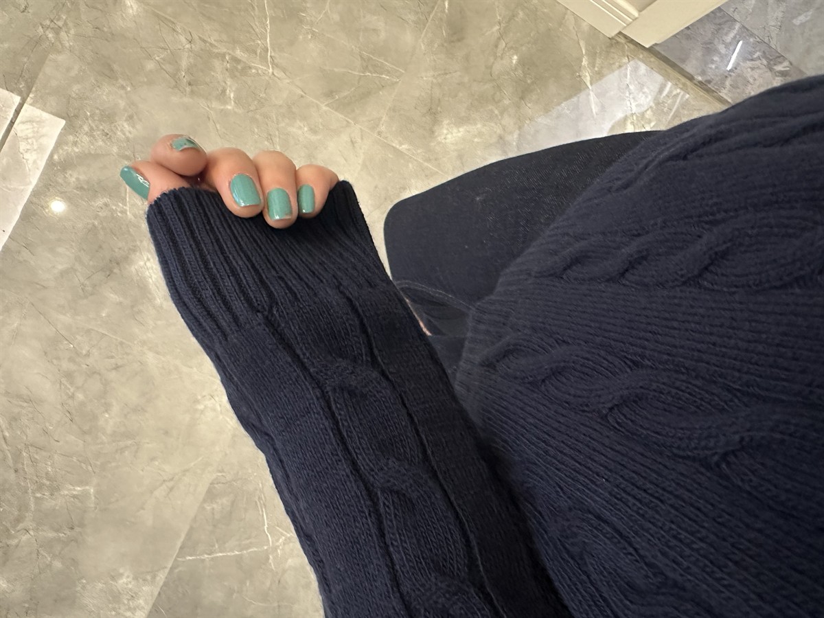 Bisiklet Yaka Örme Kazak  - Lacivert