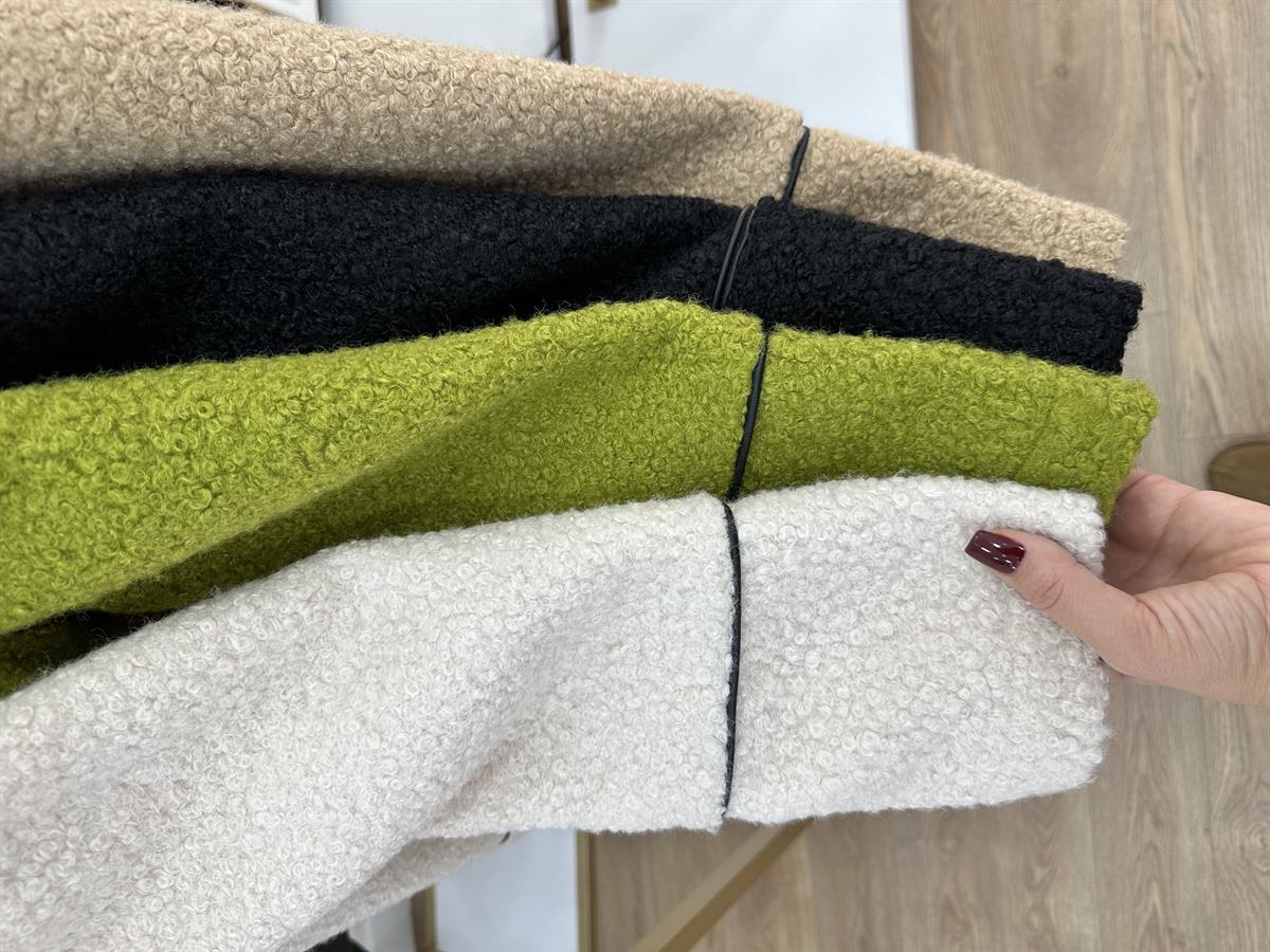 Biye Detaylı Buklet Kaban-Siyah