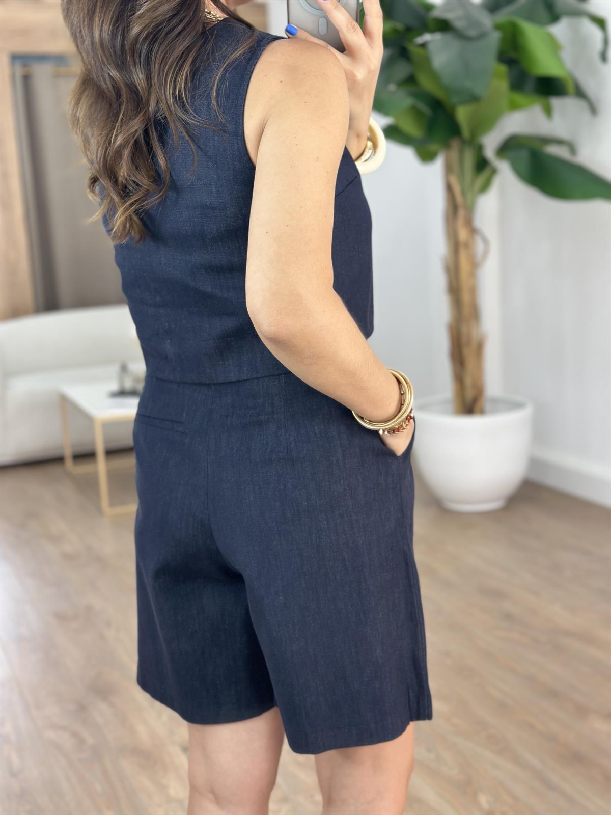 Bluz Şort Denim Takım