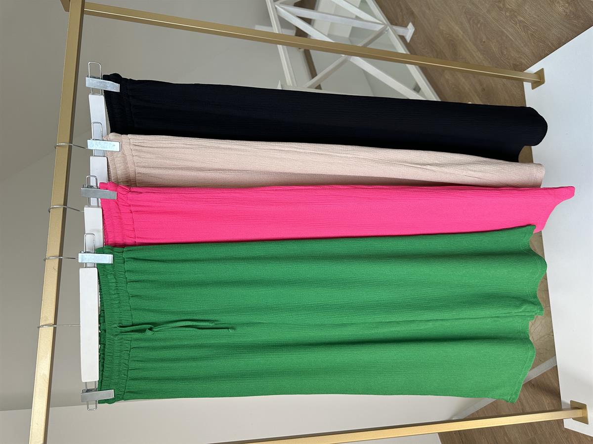 Bol Paça Bürümcük Pantolon-Siyah