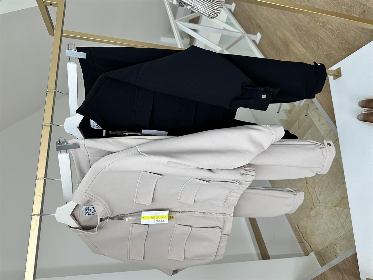 Bomber Ceketli Premium Takım-Siyah