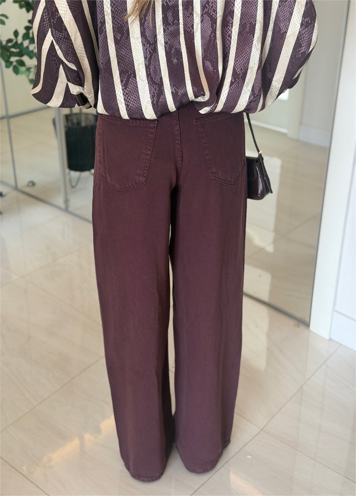 Premium Tensel Jean - Mürdüm