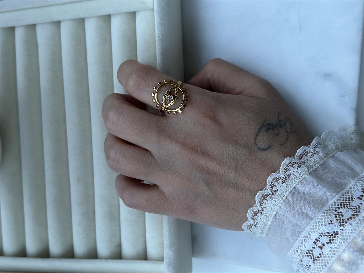 Çelik Ayarlanabilir Göz Tasarım Yüzük