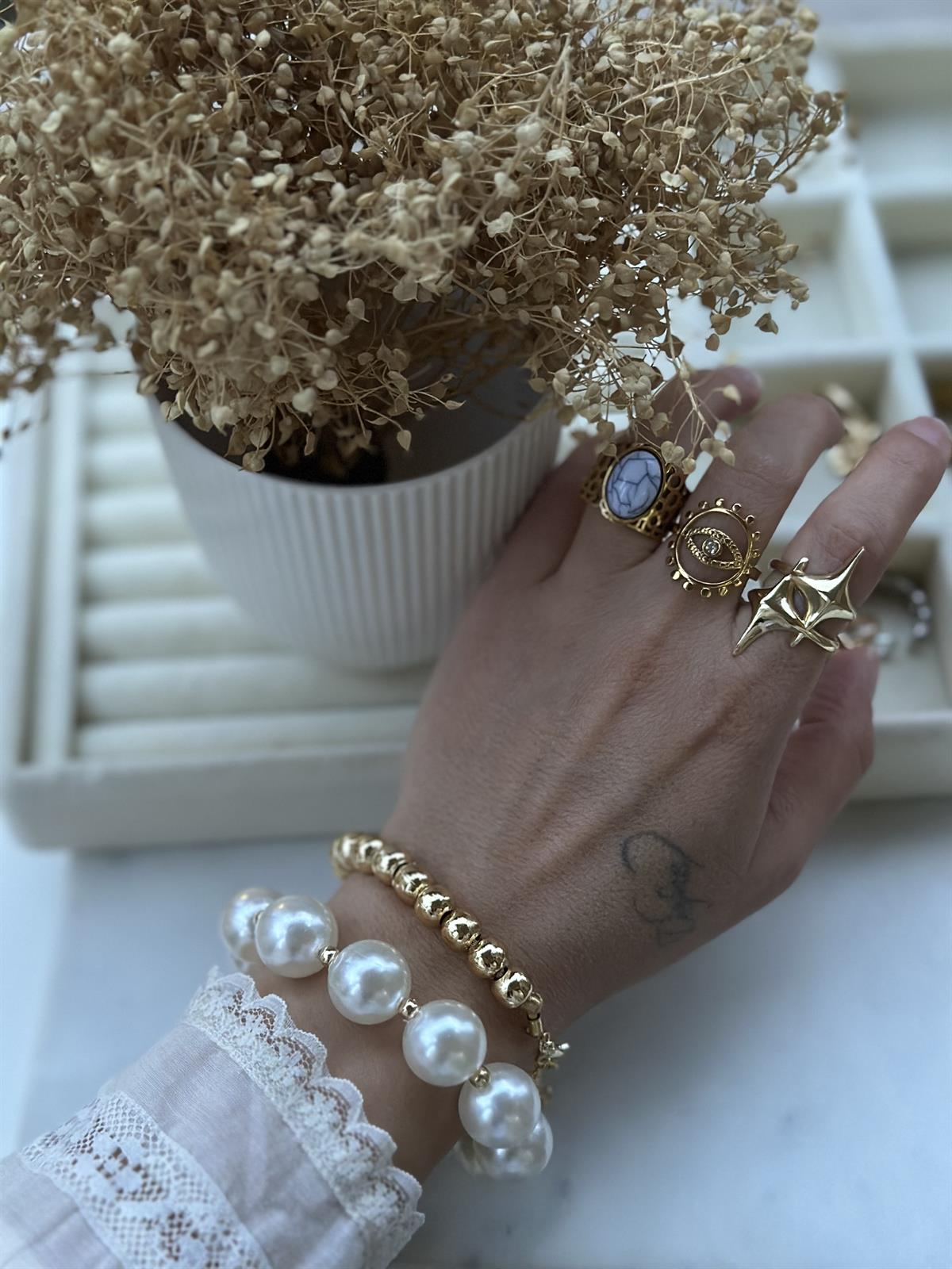 Çelik Ayarlanabilir Göz Tasarım Yüzük