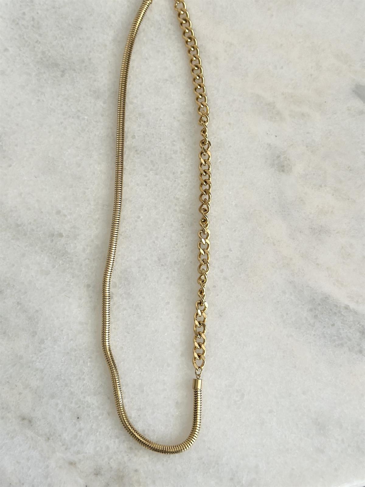 Çelik Düz Gold Zincir
