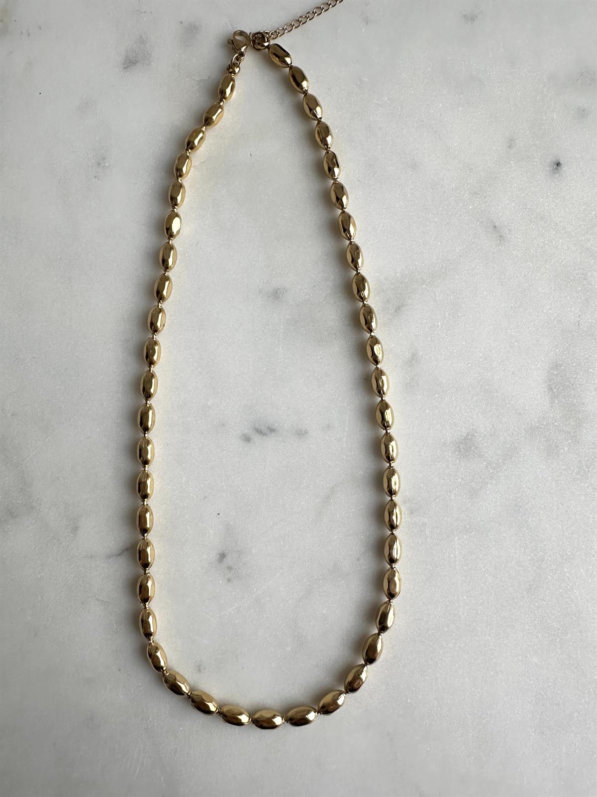 Çelik Gold Küçük Topçuk Kolye 45 cm