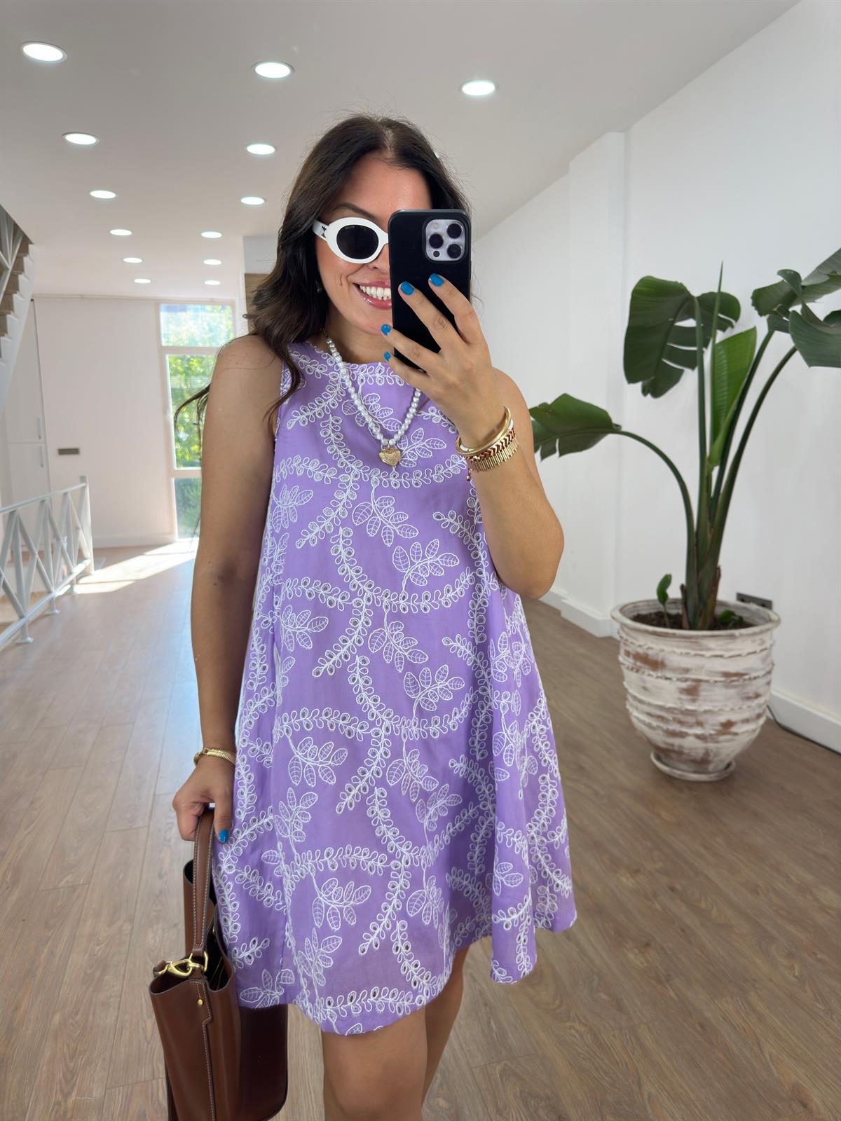 Cepli Fisto Elbise-Lila