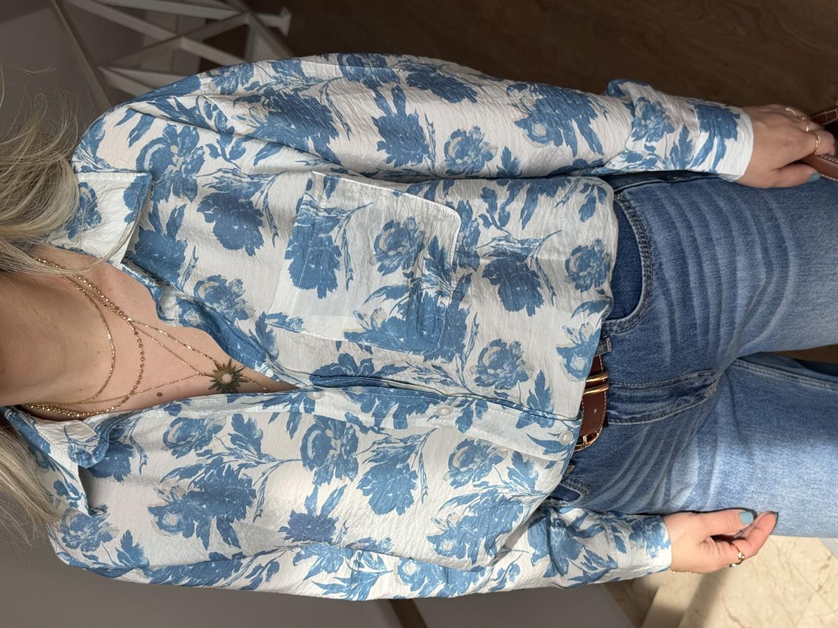 Çiçek Desen Salaş Gömlek 