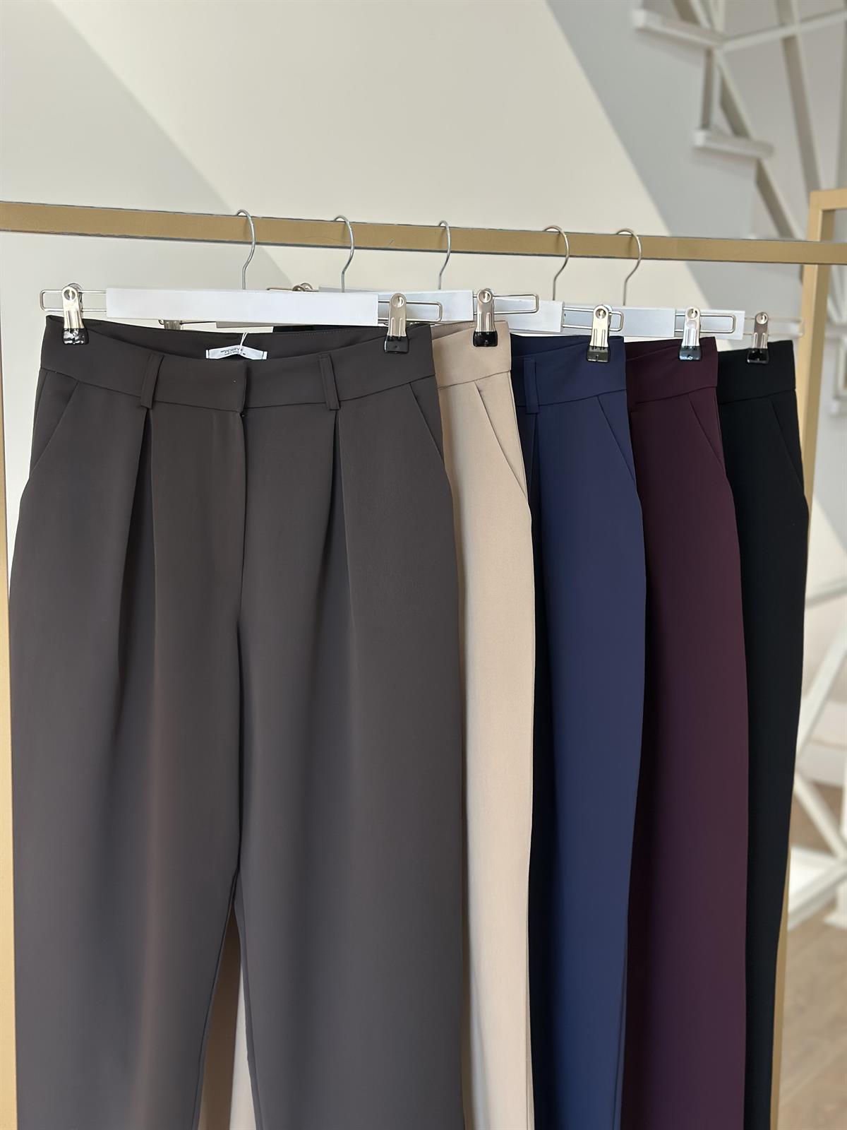 Çift Pile Havuç Pantolon - Siyah