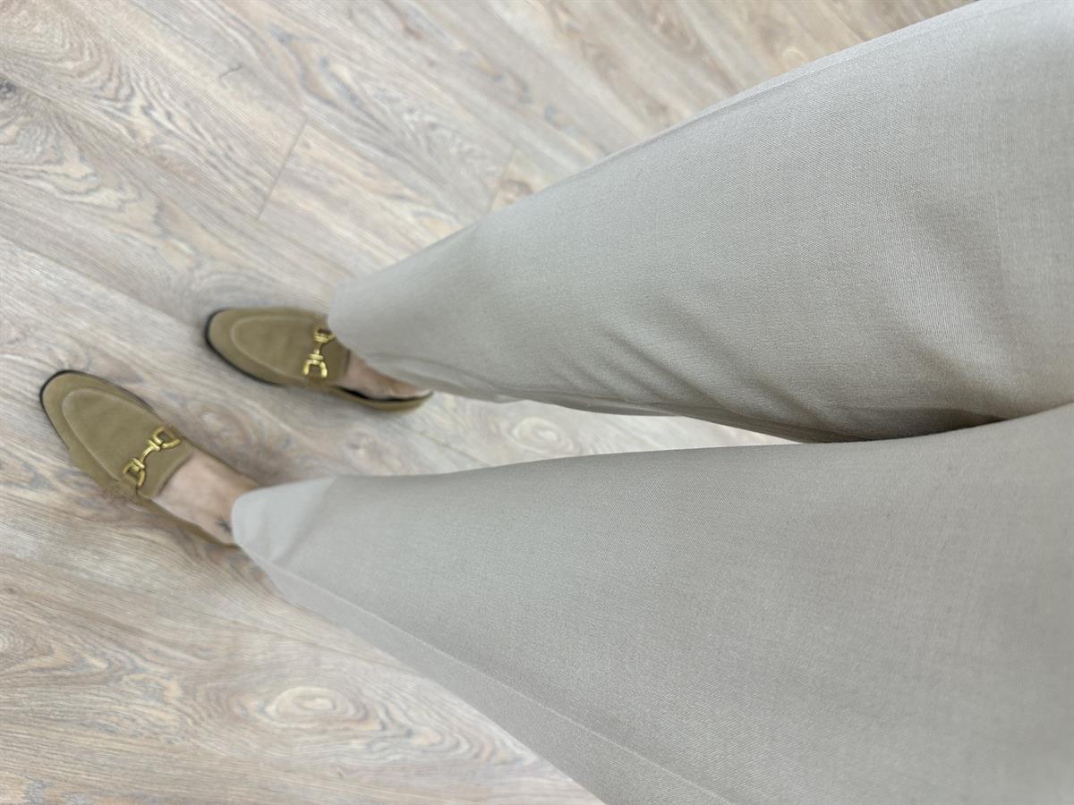 Çift Pileli Havuç Pantolon-Taş