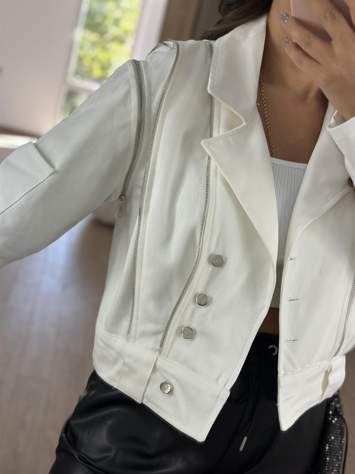 Çıkarılabilir Kollu Tasarım Gabardin Ceket