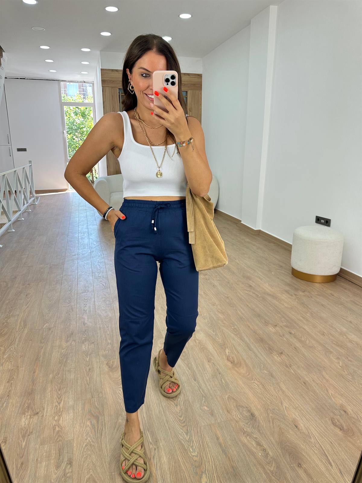 Çımalı Gabardin Pantolon-Lacivert