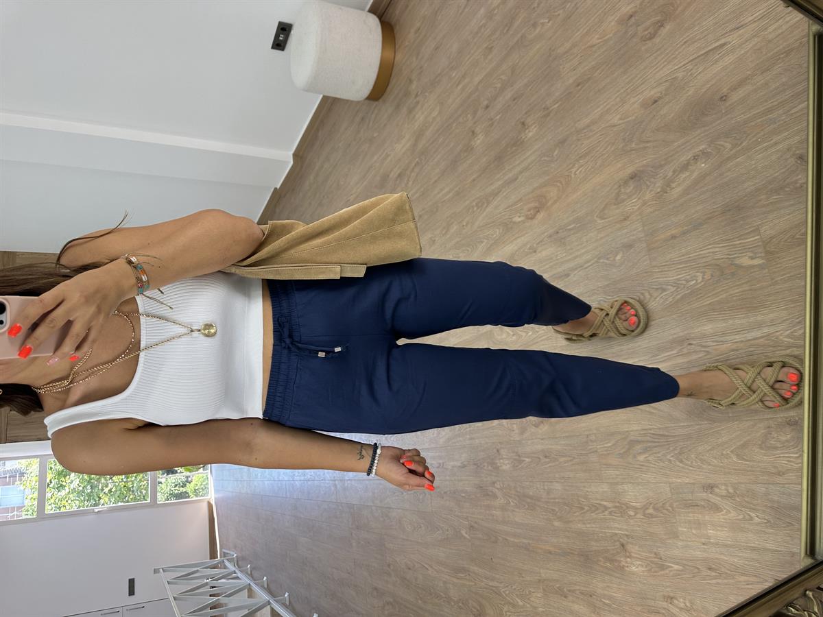 Çımalı Gabardin Pantolon-Lacivert