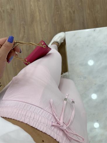 Çımalı Gabardin Pantolon-Pembe