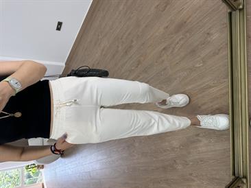 Çımalı Gabardin Pantolon-Ekru