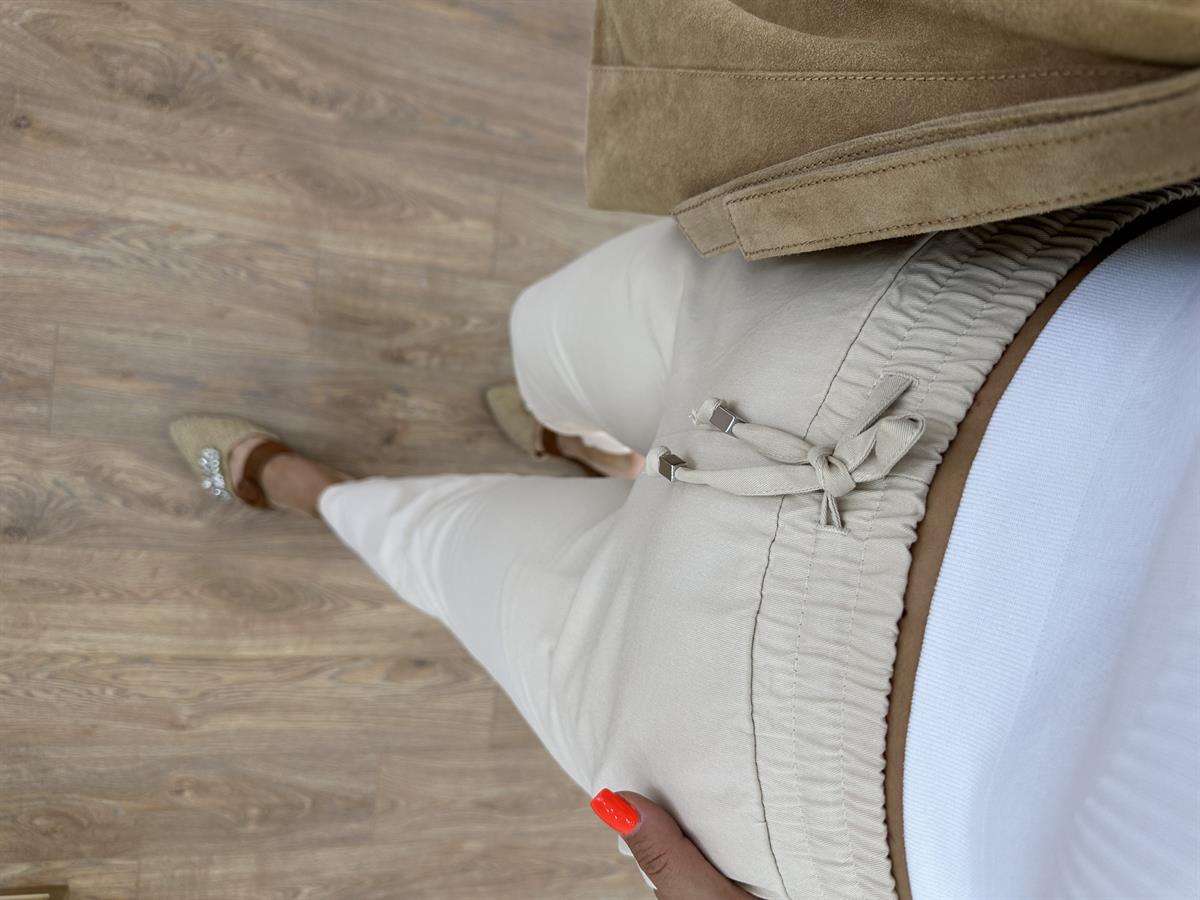 Çımalı Gabardin Pantolon-Taş